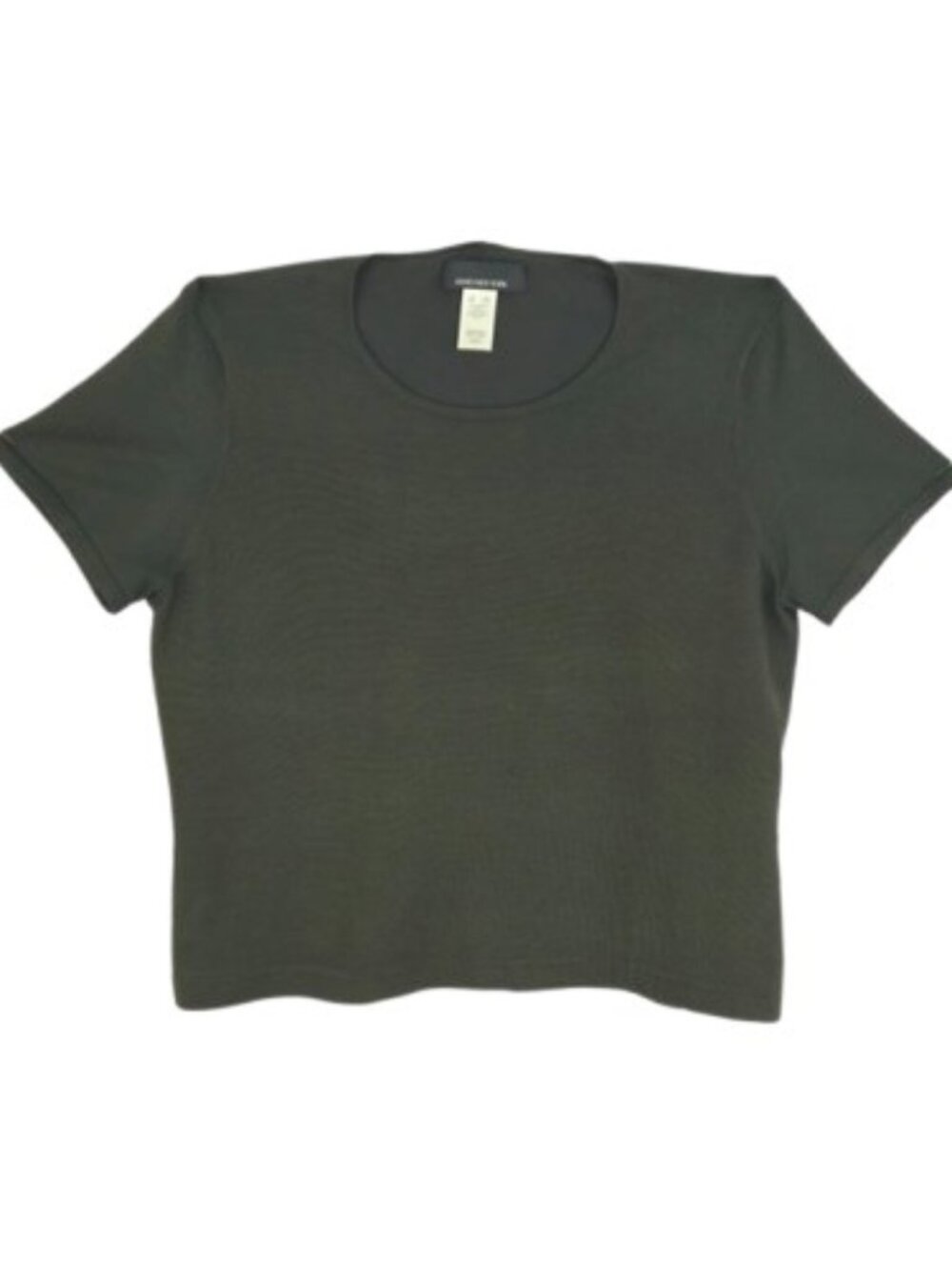 Jones New York Silk Blend Dark Green Top XL Classic Stretch Blouse